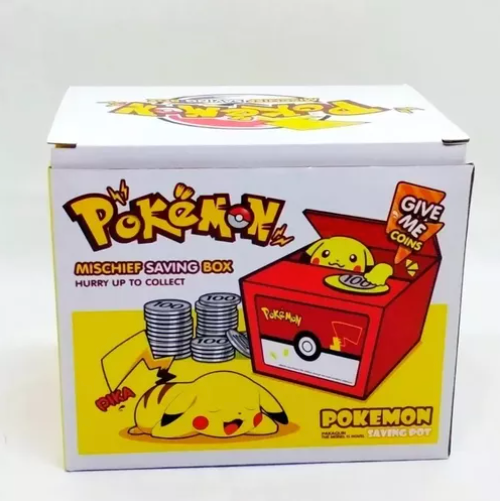Alcancía Tragamonedas - Pokémon - Pikachu